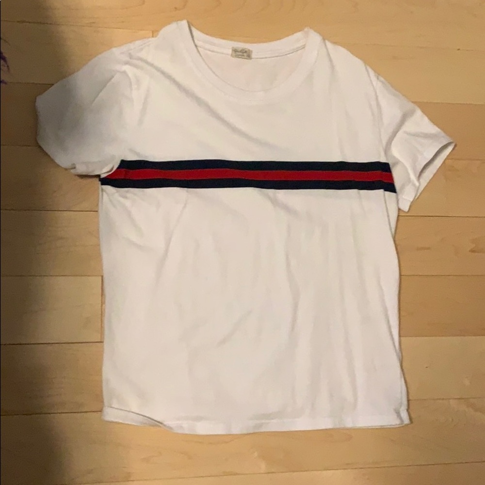 White strip T-shirt